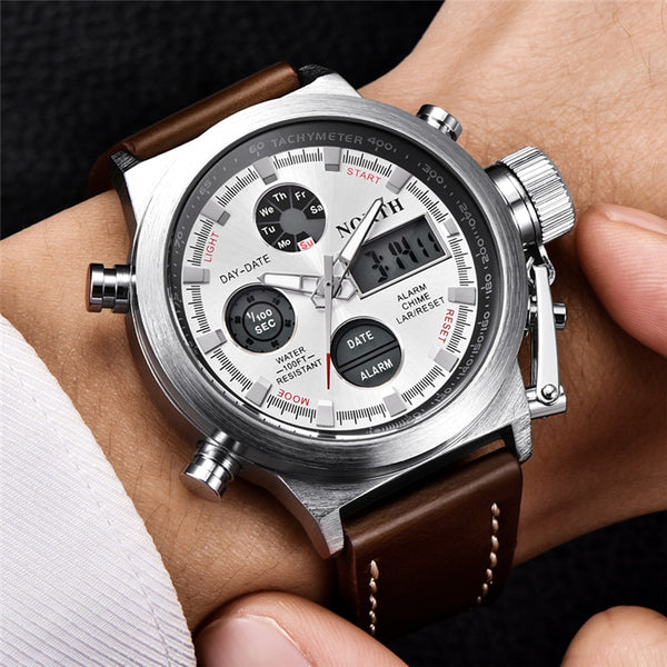 Mens LED Luxury Quartz Military Watch