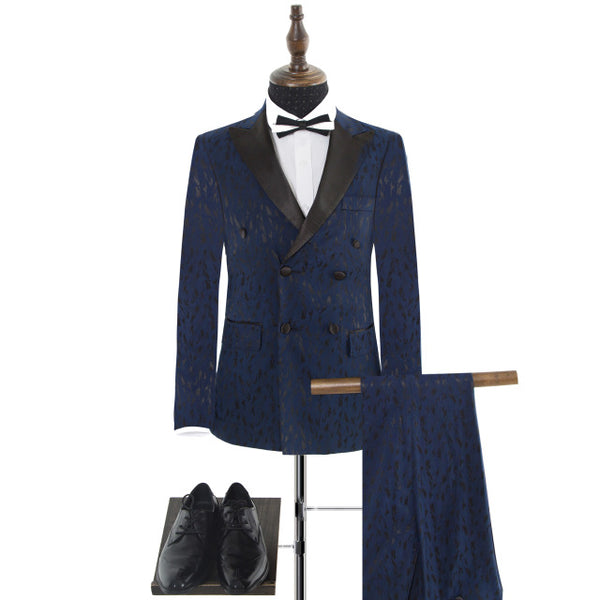 Peak Lapels Double-breasted Mens 2PC Tailor Made Suits